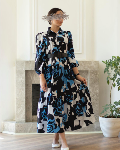 پیراهن ساحلی-مجلسی کمربنددار برند ترک